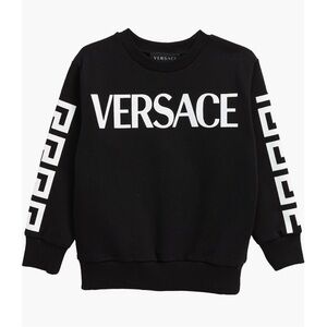Versace Kids' Greca Logo Cotton Sweatshirt